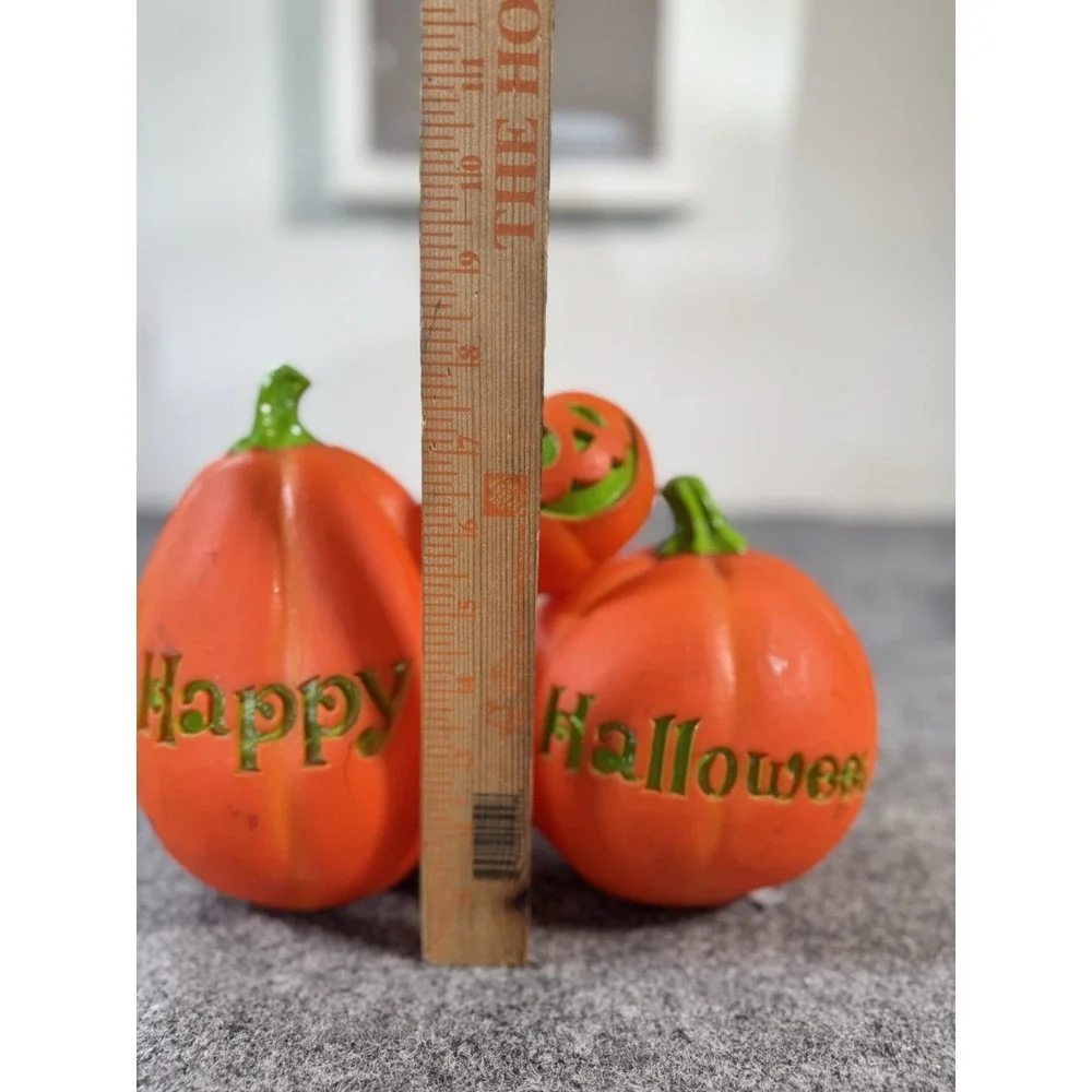 Vintage Light Up Gemmy Pumpkin set 